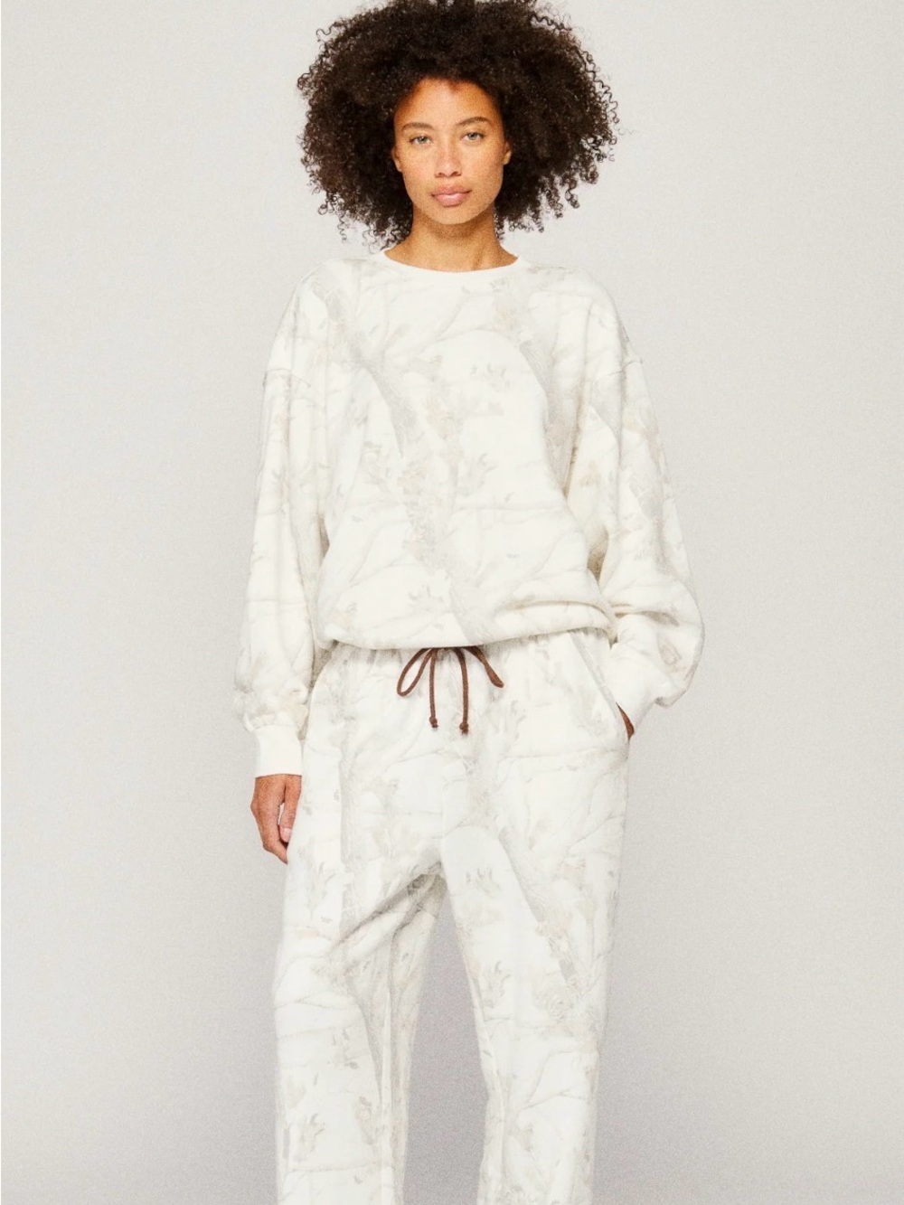 Dairy Boy Neutral Cream Printed Sweatpants.